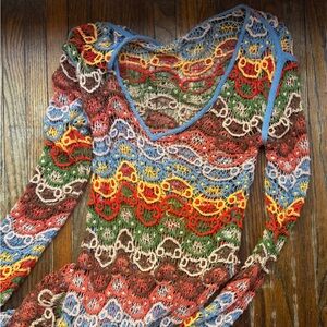 Multicolor Crochet Knit dress